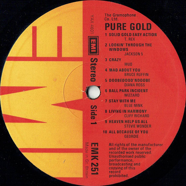Various - Pure Gold On EMI | EMI (EMK 251) - 3