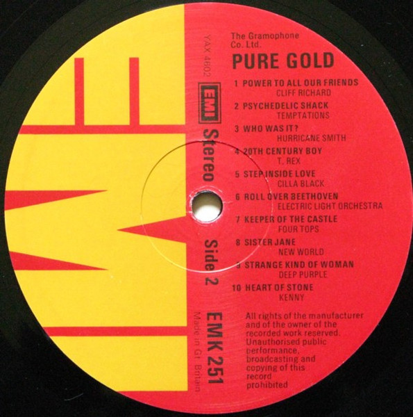 Various - Pure Gold On EMI | EMI (EMK 251) - 4