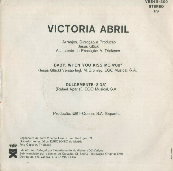 Victoria Abril - Baby, When You Kiss Me | VDC (VEE45-300) - 2