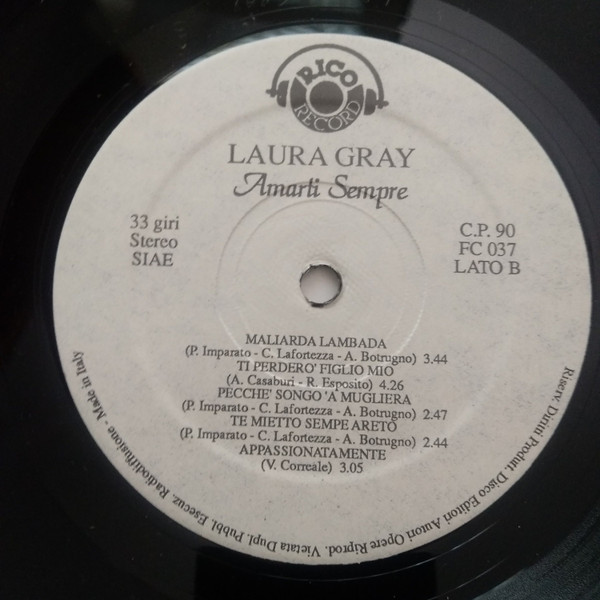 Laura Gray - Amarti Sempre | Rico Record (FC 037) - 3