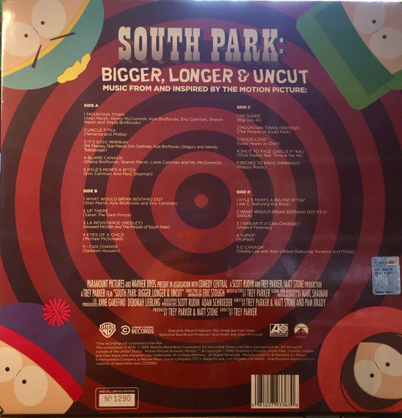 Various - Music From And Inspired By The Motion Picture South Park: Bigger, Longer & Uncut | Atlantic (R1-83199) - 2