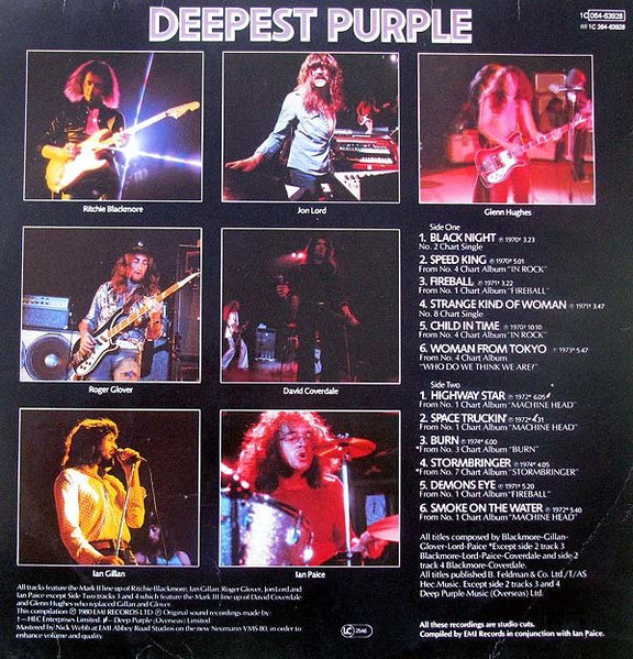 Deep Purple - Deepest Purple - The Very Best Of Deep Purple | Purple Records (1C 064-63928) - 2