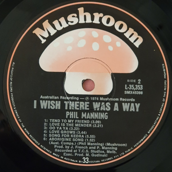 Phil Manning - I Wish There Was A Way | Mushroom (L 35353) - 4