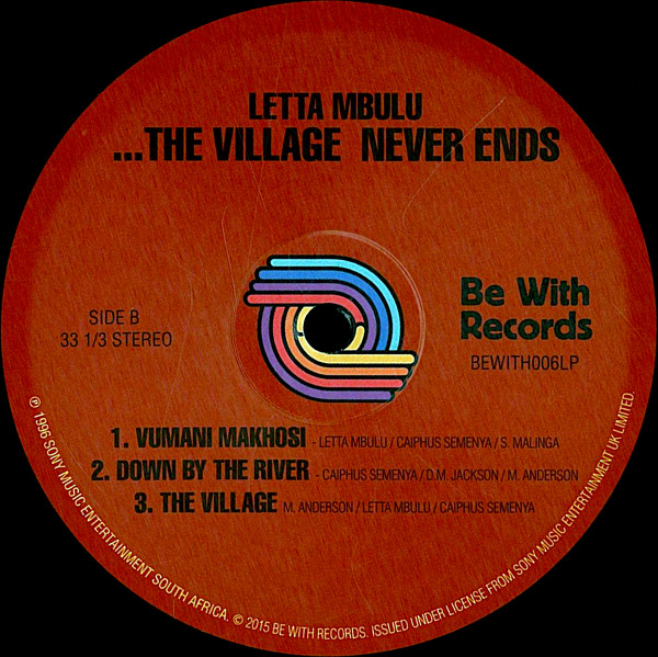 Letta Mbulu - In The Music......The Village Never Ends | Be With Records (BEWITH006LP) - 3 Letta Mbulu - In The Music......The Village Never Ends | Be With Records (BEWITH006LP) - 3