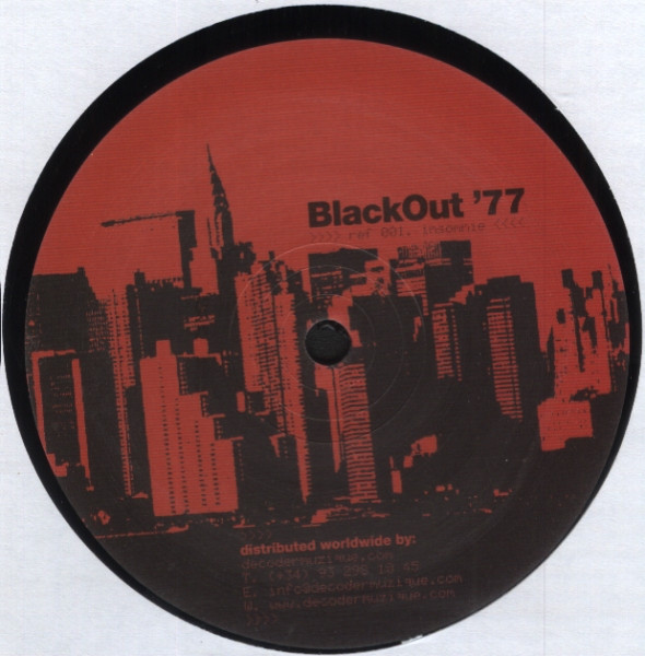 Nicholas Wood - Insomnie | Blackout '77 (BLACKOUT 001) - main Nicholas Wood - Insomnie | Blackout '77 (BLACKOUT 001) - main