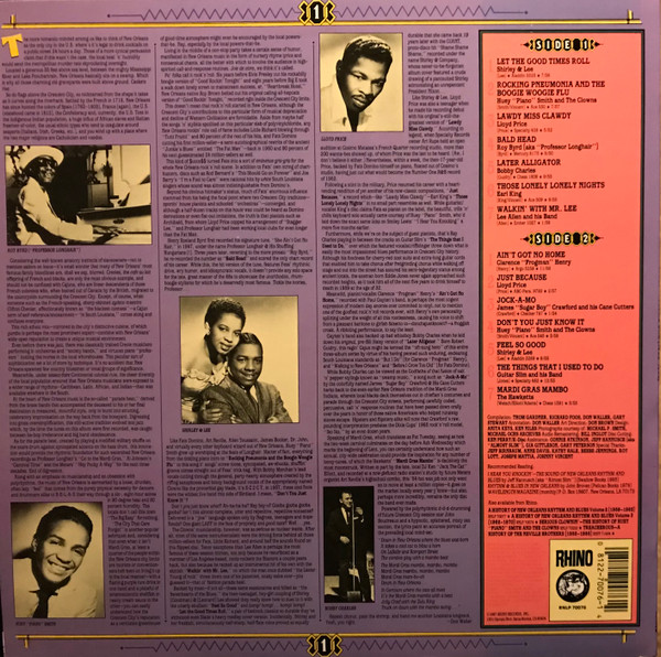 Various - A History Of New Orleans Rhythm & Blues  Volume 1 (1950-1958) | Rhino Records (RNLP 70076) - 2