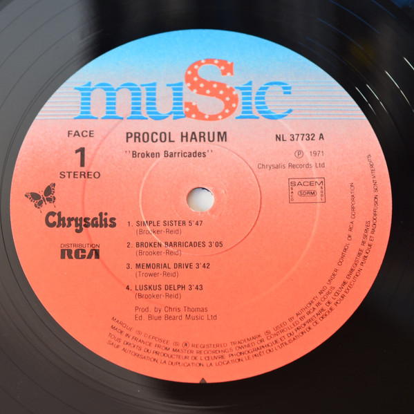 Procol Harum - Broken Barricades / Grand Hotel | Chrysalis (NL 37732) - 4