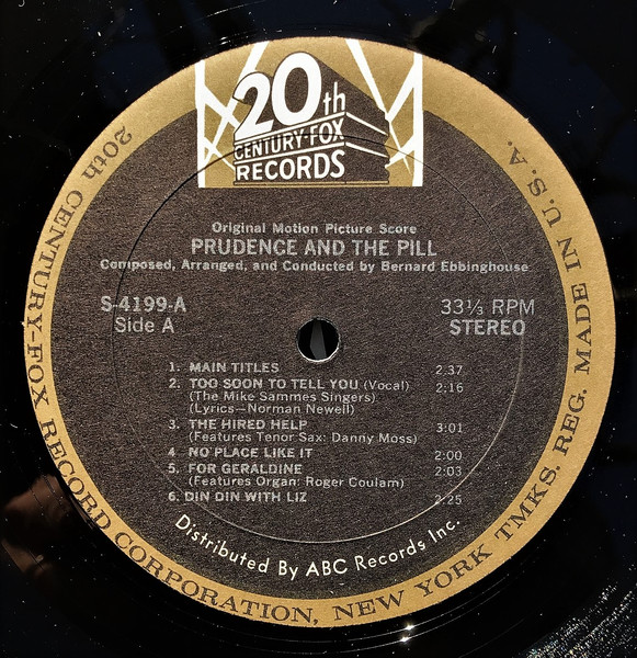 Bernard Ebbinghouse - Prudence And The Pill | 20th Century Fox Records (S 4199) - 3 Bernard Ebbinghouse - Prudence And The Pill | 20th Century Fox Records (S 4199) - 3