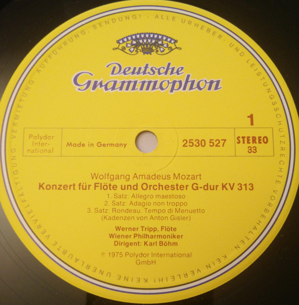 Wolfgang Amadeus Mozart - Karl Böhm / Wiener Philharmoniker / Gerhard Turetschek / Werner Tripp - Flötenkonzert (Flute Concerto) Nr. 1 / Oboenkonzert (Oboe Concert) | Deutsche Grammophon (2530 527) - 4 Wolfgang Amadeus Mozart - Karl Böhm / Wiener Philharmoniker / Gerhard Turetschek / Werner Tripp - Flötenkonzert (Flute Concerto) Nr. 1 / Oboenkonzert (Oboe Concert) | Deutsche Grammophon (2530 527) - 4