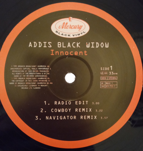 Addis Black Widow - Innocent | Mercury Black Vinyl (MBVX 1) - 4 Addis Black Widow - Innocent | Mercury Black Vinyl (MBVX 1) - 4