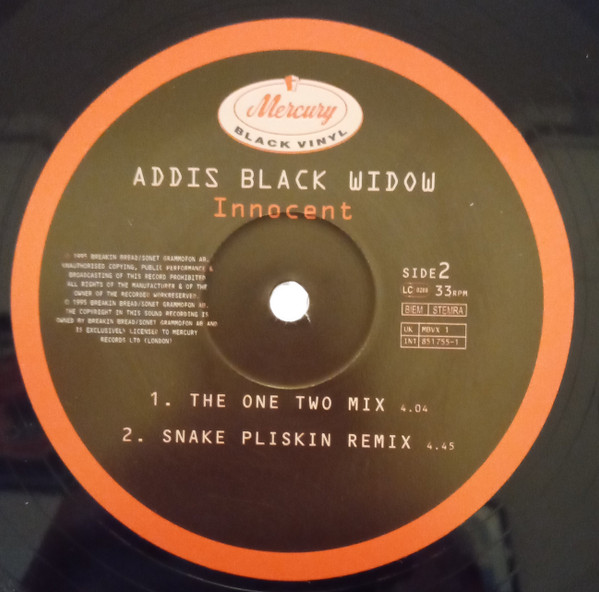 Addis Black Widow - Innocent | Mercury Black Vinyl (MBVX 1) - 3 Addis Black Widow - Innocent | Mercury Black Vinyl (MBVX 1) - 3
