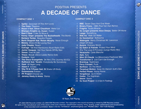 Various - Positiva Presents: A Decade Of Dance | Positiva (TIVTENCD1) - 2 Various - Positiva Presents: A Decade Of Dance | Positiva (TIVTENCD1) - 2