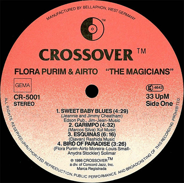 Flora Purim And Airto Moreira - The Magicians | Crossover Records (CR-5001) - 2
