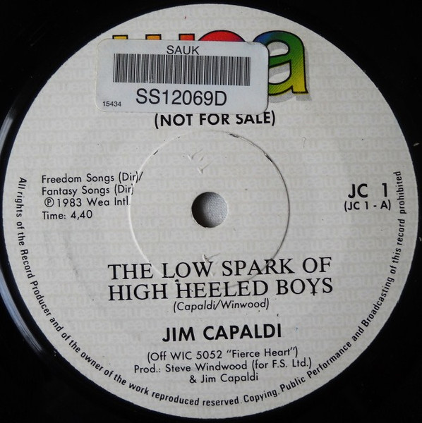Jim Capaldi - The Low Spark Of High Heeled Boys | WEA (JC 1)