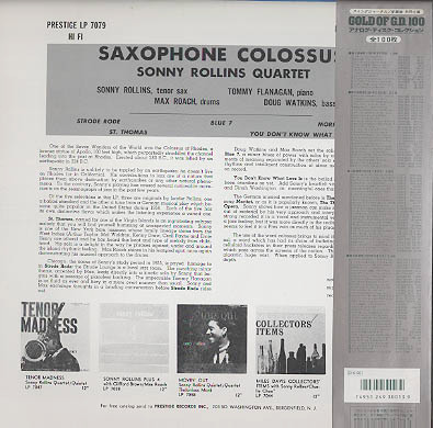 Sonny Rollins - Saxophone Colossus | Prestige (SGD-13) - 3