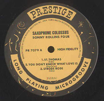 Sonny Rollins - Saxophone Colossus | Prestige (SGD-13) - 4