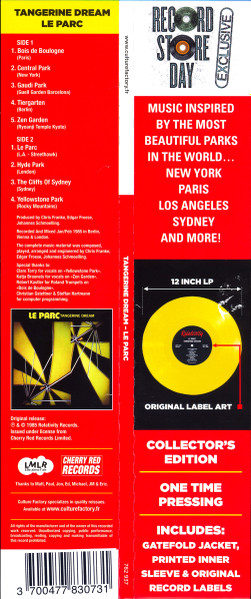 Tangerine Dream - Le Parc | Culture Factory (782 937) - 4 Tangerine Dream - Le Parc | Culture Factory (782 937) - 4