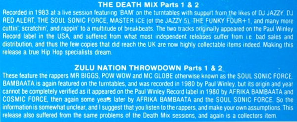 Afrika Bambaataa - Death Mix Throwdown | Blatant (BLATLP 2) - 3