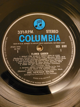 Del Newman - Flower Garden | Columbia (SCX 6181) - 3