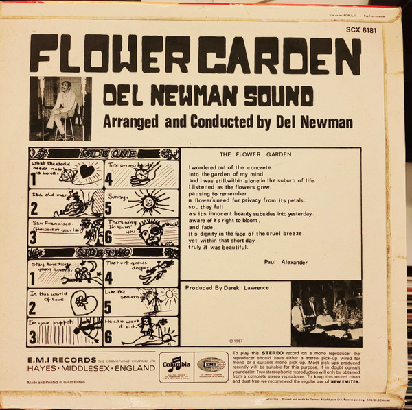 Del Newman - Flower Garden | Columbia (SCX 6181) - 2