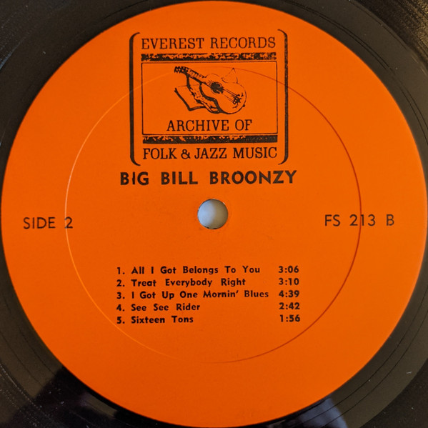 Big Bill Broonzy - Big Bill Broonzy | Archive Of Folk Music (FS-213) - 4 Big Bill Broonzy - Big Bill Broonzy | Archive Of Folk Music (FS-213) - 4