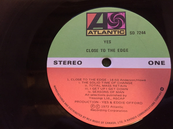 Yes - Close To The Edge | Atlantic (SD 7244) - 4 Yes - Close To The Edge | Atlantic (SD 7244) - 4