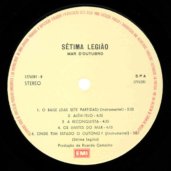 Sétima Legião - Mar D'Outubro | EMI (1776381) - 4 Sétima Legião - Mar D'Outubro | EMI (1776381) - 4