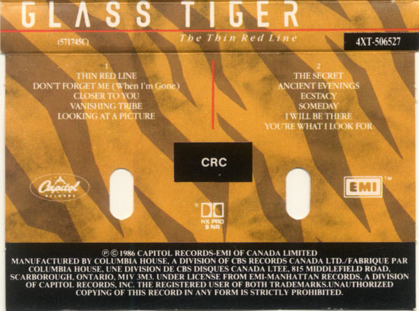 Glass Tiger - The Thin Red Line | Capitol Records (4XT-506527) - 2 Glass Tiger - The Thin Red Line | Capitol Records (4XT-506527) - 2