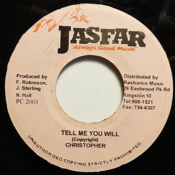 Christopher - Tell Me You Will | Jasfar Records (none)