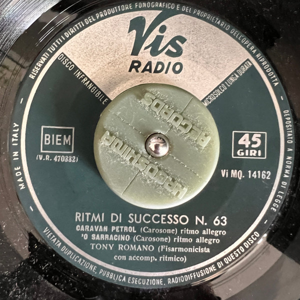 Tony Romano - Ritmi Di Successo N. 63 | Vis Radio (Vi MQ 14162) - main Tony Romano - Ritmi Di Successo N. 63 | Vis Radio (Vi MQ 14162) - main