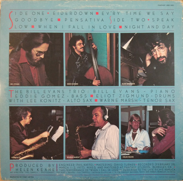 The Bill Evans Trio With Lee Konitz & Warne Marsh - Crosscurrents | Fantasy (HBS 6091) - 2 The Bill Evans Trio With Lee Konitz & Warne Marsh - Crosscurrents | Fantasy (HBS 6091) - 2