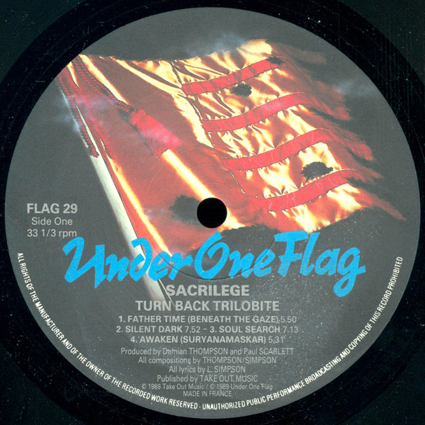 Sacrilege - Turn Back Trilobite | Under One Flag (FLAG 29) - 3