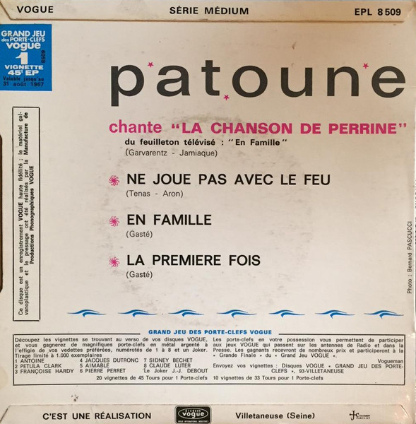 Patricia Patoune Accompagnée De Jacky Noguez And His Orchestra - La Chanson De Perrine | Disques Vogue (EPL 8 509) - 2 Patricia Patoune Accompagnée De Jacky Noguez And His Orchestra - La Chanson De Perrine | Disques Vogue (EPL 8 509) - 2