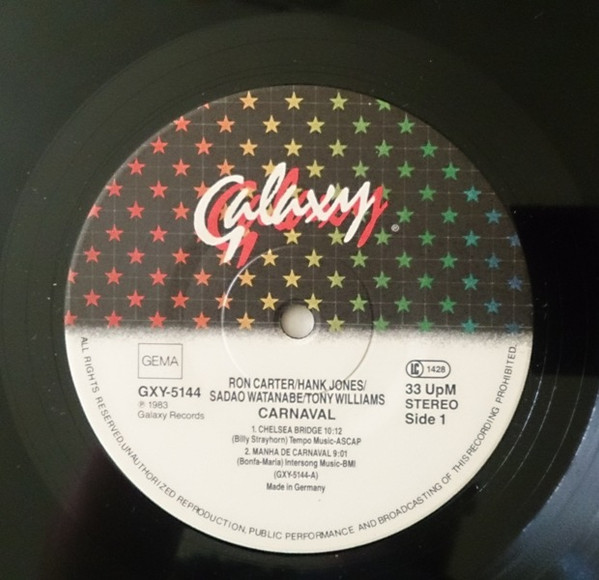 Ron Carter , Hank Jones , Sadao Watanabe , Anthony Williams - Carnaval | Galaxy (GXY-5144) - 3