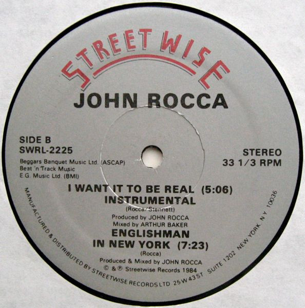 John Rocca - I Want It To Be Real | Streetwise (SWRL-2225)