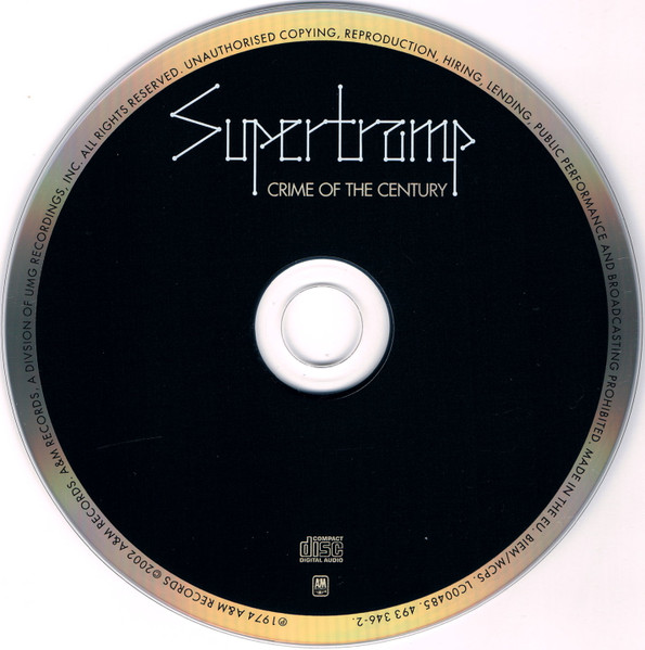 Supertramp - Crime Of The Century | A&M Records (493 346-2) - 3