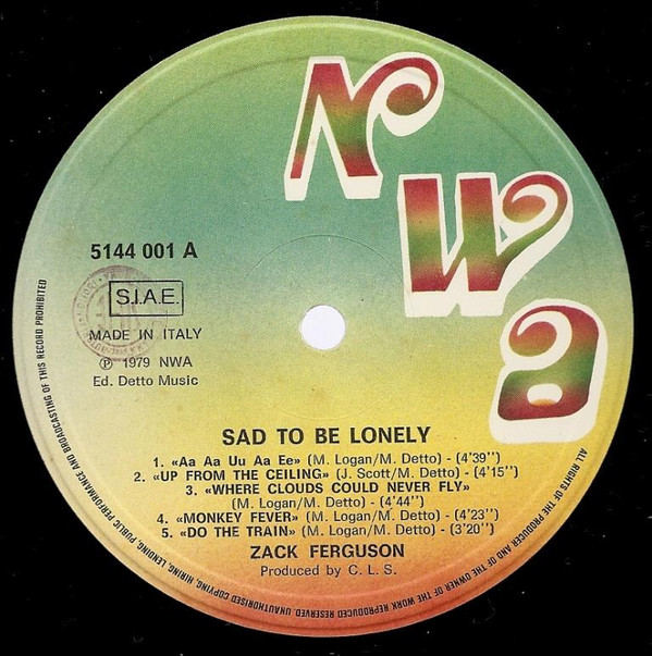 Zack Ferguson - Sad To Be Lonely | NWA (5144 001) - 2 Zack Ferguson - Sad To Be Lonely | NWA (5144 001) - 2