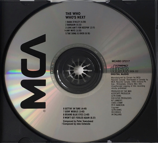 The Who - Who's Next | MCA Records (MCABD-37217) - 3 The Who - Who's Next | MCA Records (MCABD-37217) - 3
