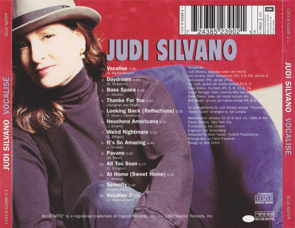 Judi Silvano - Vocalise | Blue Note (CDP 7243 8 52390 2 1) - 2