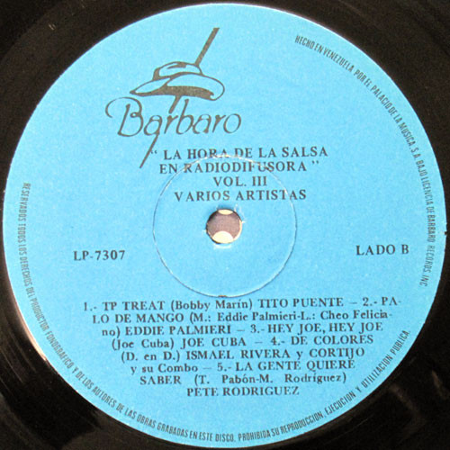 Various - La Hora La Salsa En Radiodifusora Vol.3 | Barbaro (LP-7307) - 4