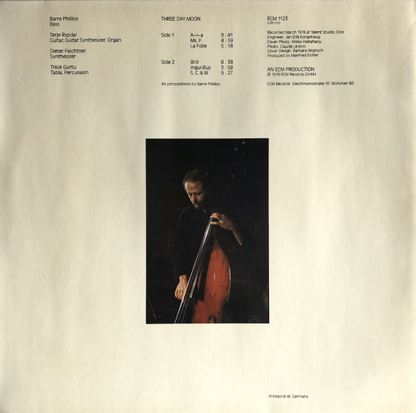 Barre Phillips - Three Day Moon | ECM Records (ECM 1123) - 2 Barre Phillips - Three Day Moon | ECM Records (ECM 1123) - 2