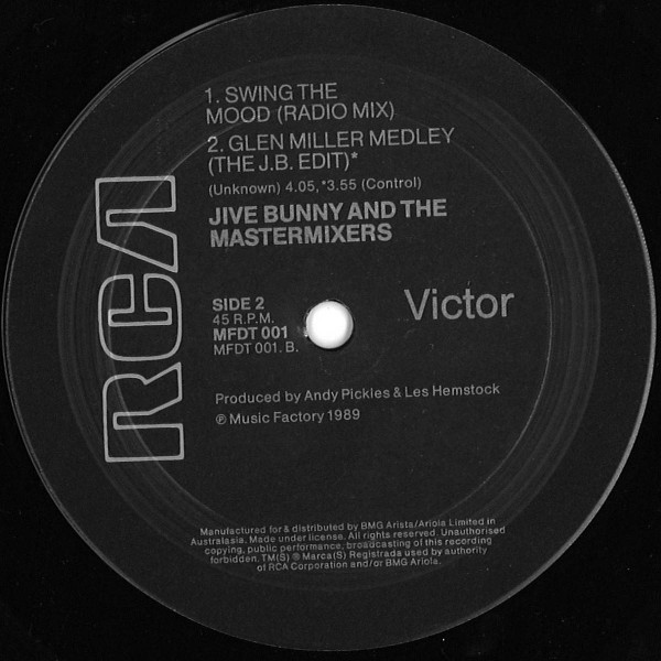 Jive Bunny And The Mastermixers - Swing The Mood | RCA Victor (MFDT001) - 2