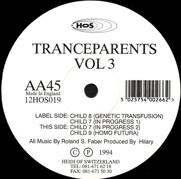 Tranceparents - Vol 3 | Heidi Of Switzerland (12HOS019) - main