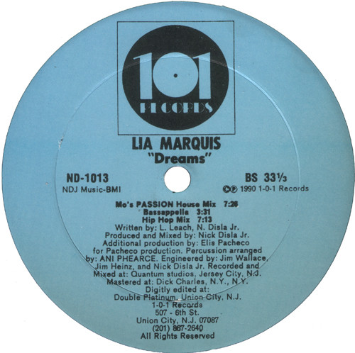 Lia Marquis - Dreams | 101 Records (ND-1013) - main