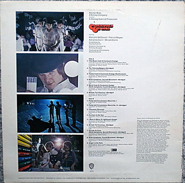 Various - Stanley Kubrick's "A Clockwork Orange" (Music From The Soundtrack) | Warner Bros. Records (BS 2573) - 2 Various - Stanley Kubrick's "A Clockwork Orange" (Music From The Soundtrack) | Warner Bros. Records (BS 2573) - 2