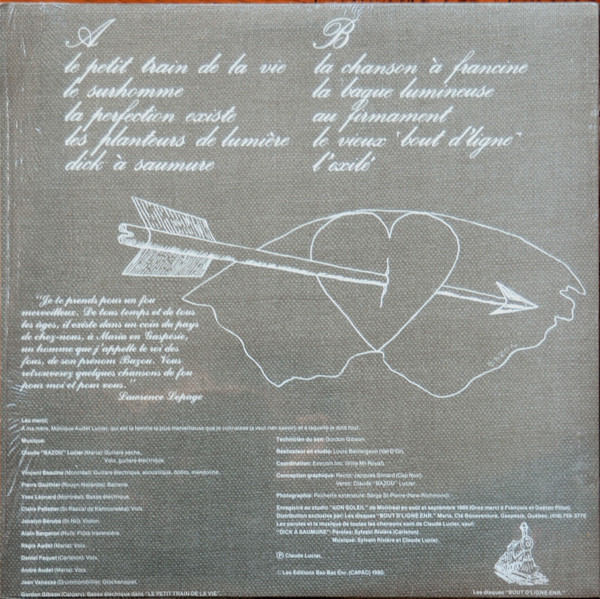 Claude Lucier - Les Planteurs de Lumière | Bout D'Ligne (BDL 1001) - 2