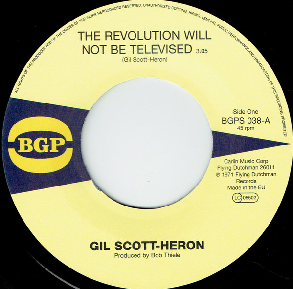 Gil Scott-Heron - The Revolution Will Not Be Televised | BGP Records (BGPS 038)