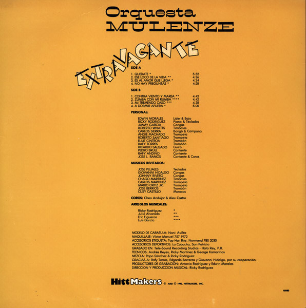 Orquesta Mulenze - Extravagante | Hitt Makers (HM‎–80) - 2