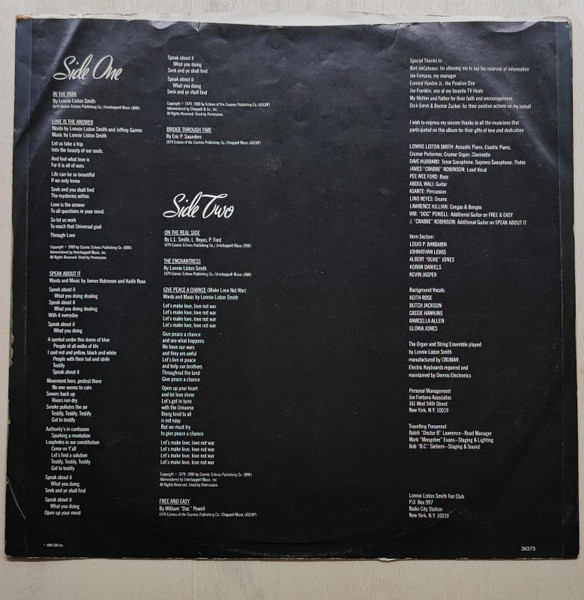 Lonnie Liston Smith - Love Is The Answer | Columbia (JC 36373) - 4