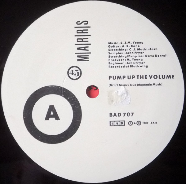 M|A|R|R|S - Pump Up The Volume | 4AD (BAD 707) - 2
